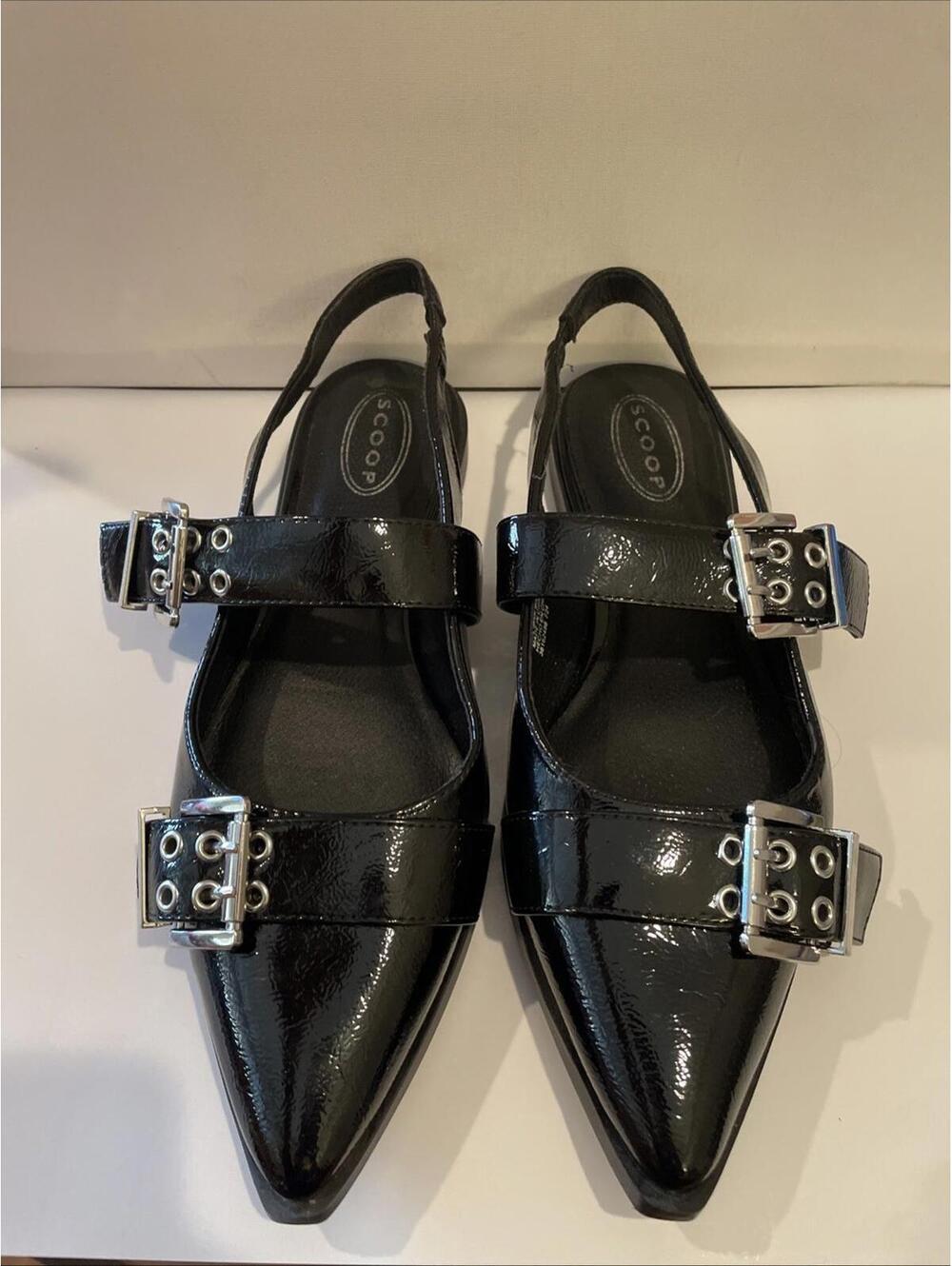 Scoop Women's Faux Leather Sling Back Flats Size 9.5 Excellent Condition.No Box.